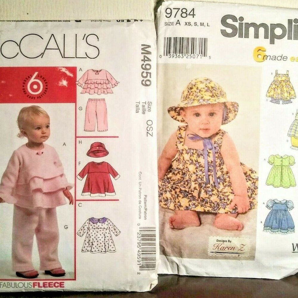 McCall's /Simplicity Patterns Baby Sundress/Romper